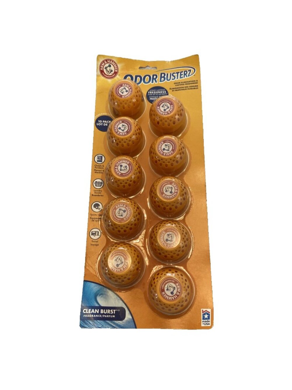 ARM & HAMMER Odor Busterz Balls Fresh Scent Multipack of 10 60-Day Odor Control